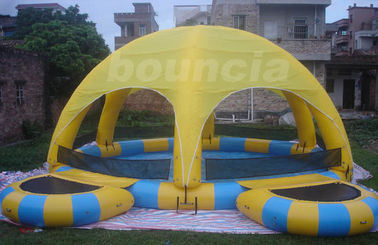 Outdoor Party Inflatable Water Swimming Pools With Tent Cover Platform