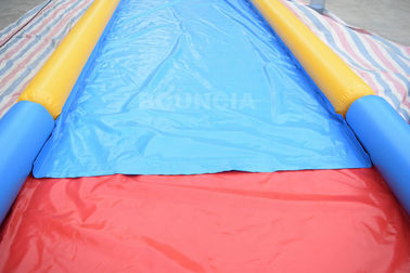 27m Long Air Sealed Inflatable Water Slides For Lakeside / Inflatable Slip N Slide