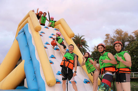 Customized Auti UV Amazing Inflatable Aqua Park With 30 People Capacity