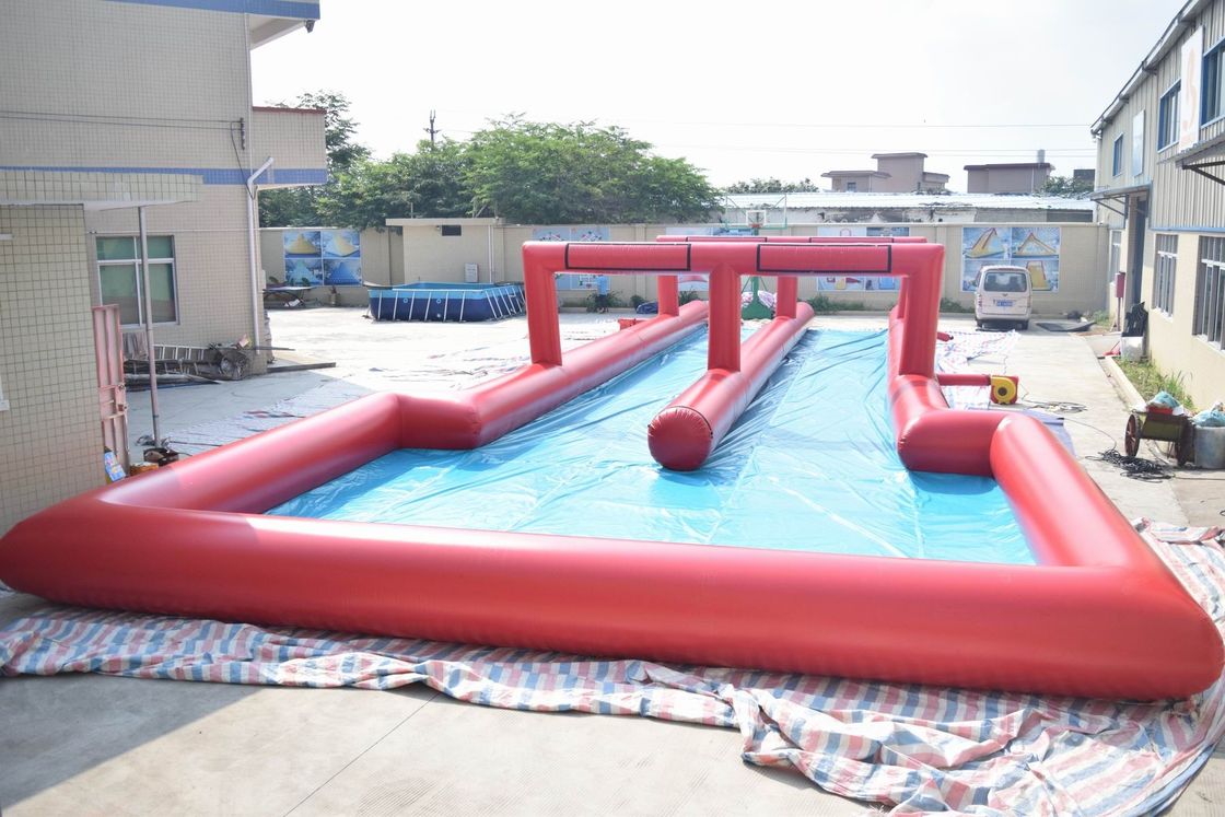 50m Inflatable Water Slide , Inflatable Long Slide For City Road
